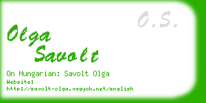 olga savolt business card